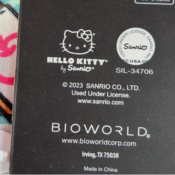 NWT Sanrio Hello Kitty Bioworld Backpack Blue White Pink Ice Cream Cookies Cake - Picture 13 of 14